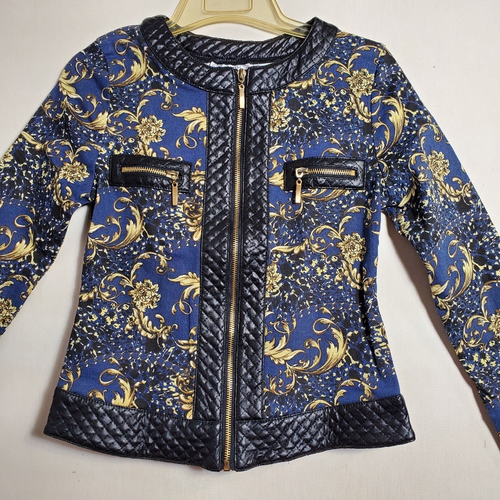 Carmin Los Angeles Zippered Front Jacket Stretch S